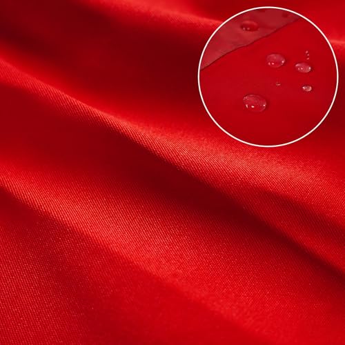 Barista Tools Apron for Women Hairstylists Servers Waterproof Canvas Kitchen Apron with 3 Pockets for Cooking Gardening (Red)
