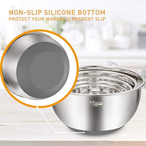Mixing Bowls with Airtight Lids Set (Gray)