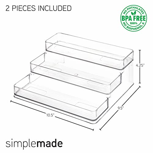 3 Tier Spice Rack Organizer (Set of 2 / Clear)
