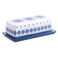 Blue Talavera Ceramic Butter Dish with Lid (Blue Talavera / Large)