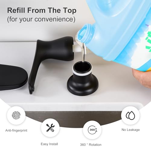 Built in Soap Dispenser for Kitchen Sink with Bottle (with Bottle / Matte Black)