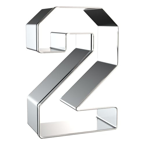 Number Cookie Cutter Set 3 Inch (3 Inch Numbers Square - 9Pcs)
