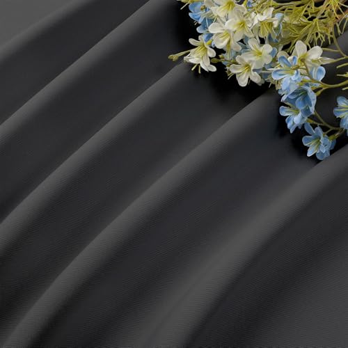 Dark Grey Blackout Curtains 45 inch Length 2 Panels Set (Dark Grey / 52"W x 45"L (Pack of 2))