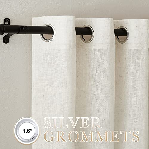 Natural Linen Curtains & Drapes 72 inches Length (42"W x 72"L (Pack of 2) / Linen)