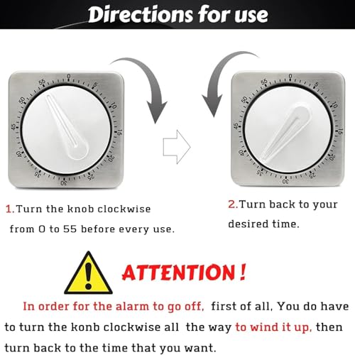 Kitchen Timers for Cooking (White)