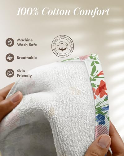 270 GSM Cotton Kitchen Towels (Retro Flower)