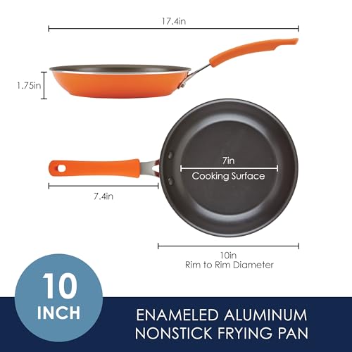 Cook + Create Nonstick Cookware Frying Pan (Orange / 10 Inch)