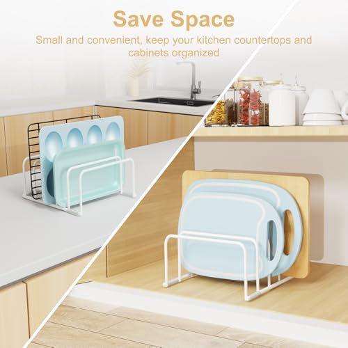 Cutting Board Organizer Storage (2pc, White)