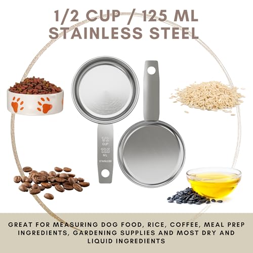 1 2 Cup Stainless Steel Measuring Cup (1/2 Cup)