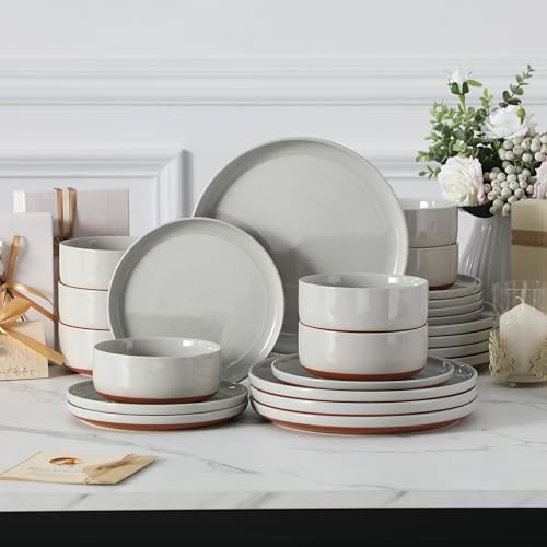 Plates and Bowls Sets (24 Pcs (Service for 8) / Gray)