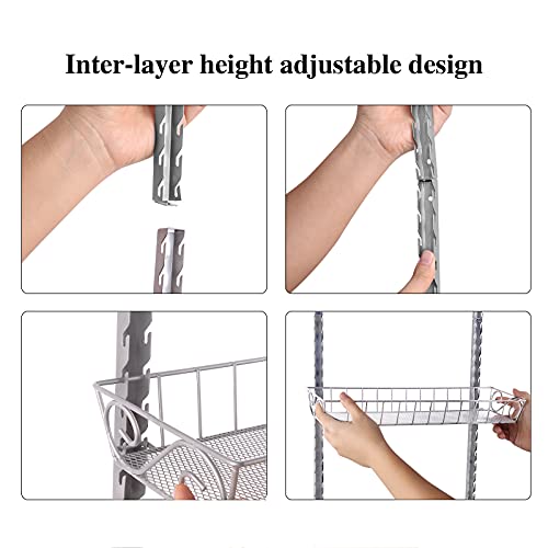 Wall Mount Spice Rack Organizer (3-Tier / Silver)