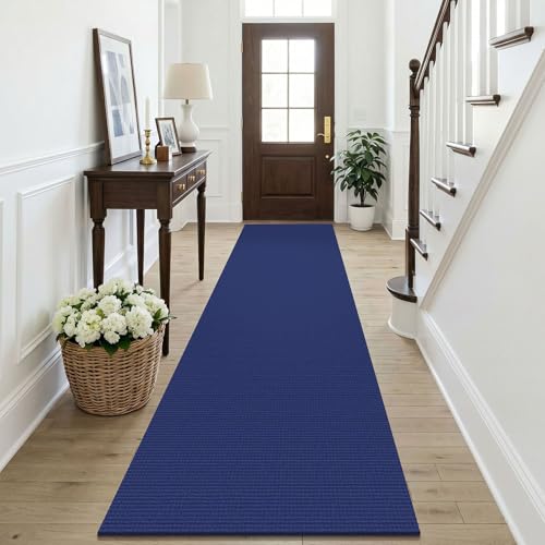 Cotton Runners Rugs for Hallway 2.5'x10' (Deep Navy Blue / 2'8" x 10' (Runner))
