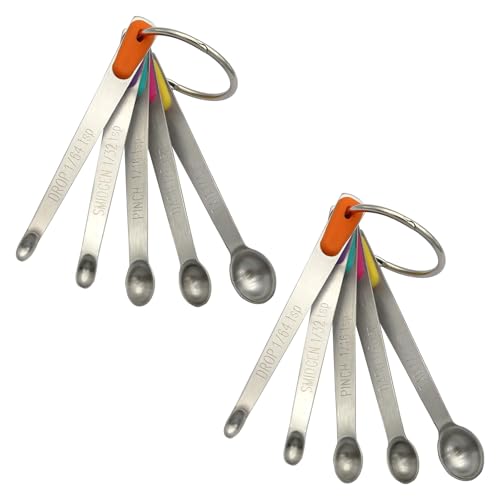 2Pack Small Measuring Spoon Set with Multi (Mix-color)