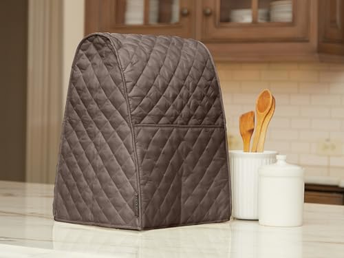Keepsakes Mixer Cover Dust Protection (Bronze Quilted Polyester / 12W x 12D x 17H)