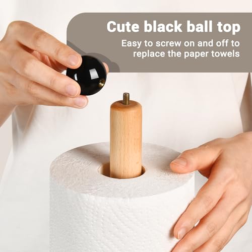 Paper Towel Holder (Black Ball)