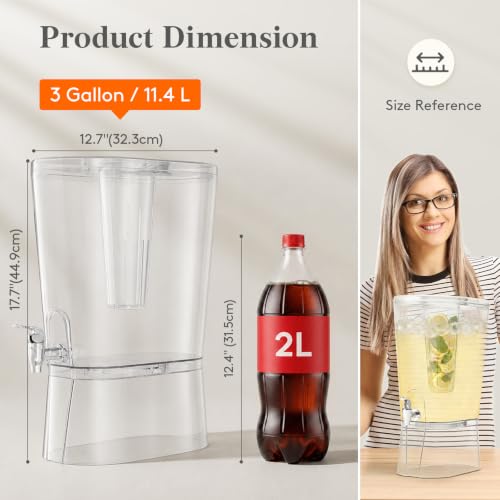 3 Gal Drink Dispenser with Fruit Infuser & Leak