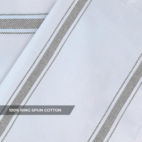 Dish Towels Set (Grey Stripe / Pack of 45)