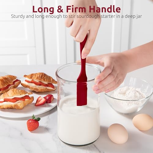 Skinny Silicone Jar Spatula Scraper (Red / 9.72 in)