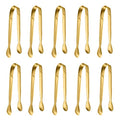 10 Pack Small Ice Tongs Sugar Tongs (Golden)