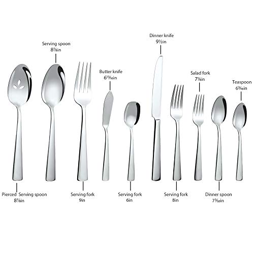 65 Piece Silverware Flatware Cutlery Set (Silver / 65 Piece)