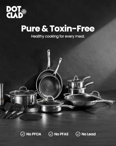 20 Piece Hybrid Stainless Steel Cookware Set