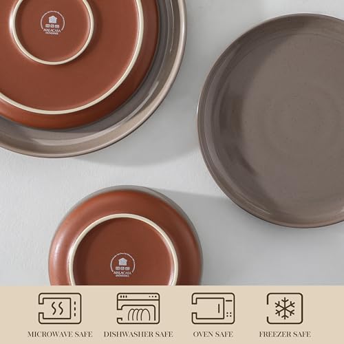 Plates and Bowls Sets (24 Pcs (Service for 8) / Brown)
