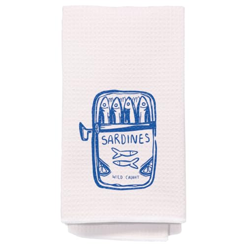 Sardine Dish Tea Decorative Hand Towel for Kitchen (Orange-01)