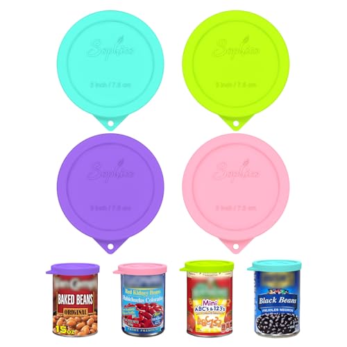 4PCS 3 inch Silicone Can Lids (3inch/7.5cm)