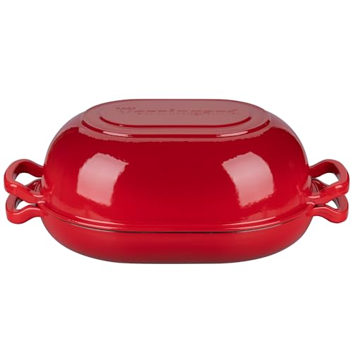 Enameled Cast Iron Sourdough Bread Oven (7 QT / Red)