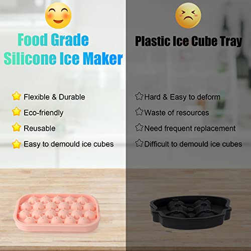 Ice Cube Tray (B:2PC Green+Pink)