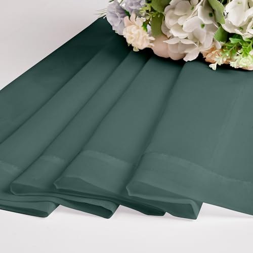 Sheer Valances for Windows 2 Pack (Hunter Green / 42"W x 18"L (Pack of 2))