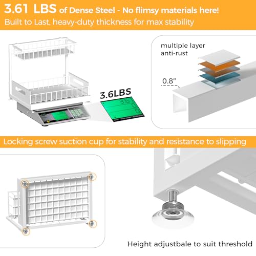 L Shaped Under Sink Organizer (White / 1 Pack)