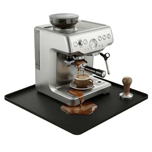 Silicone Coffee Mat for Countertop (Black / 16" x 16")
