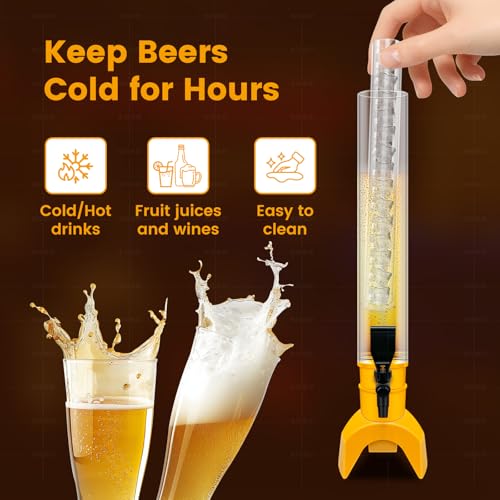 2 Pcs Beer Dispenser (Yellow-3L/100Oz)