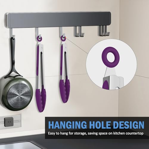 Kitchen Tongs (Purple / 7 + 9 + 12 inches)