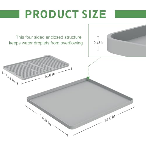Silicone Coffee Mat 16"x16" (Gray)