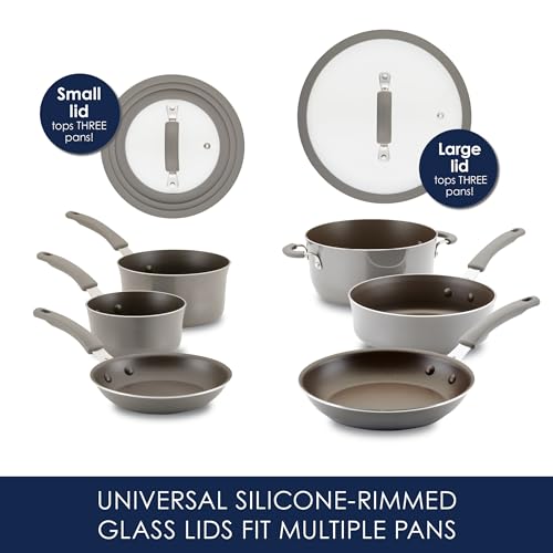 Cook + Create Aluminum Nonstick Cookware Set (Gray / Cookware Set (10 Piece))