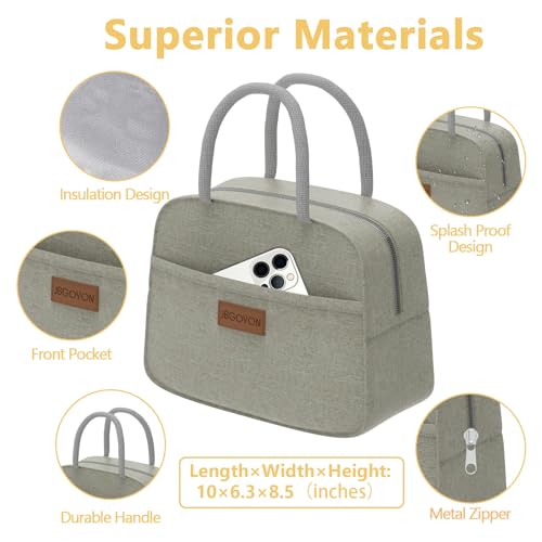 Leakproof Bento Box & Insulated Lunch Bag Set for School & Work (Khaki)
