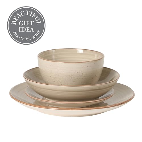 Stonebury 16 Piece Plates and Bowls Assorted Color Dishes (Service for 4 (16pcs) / Assorted Colors (Stonebury))