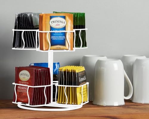Nifty Tea Bag Spinning Carousel (White)