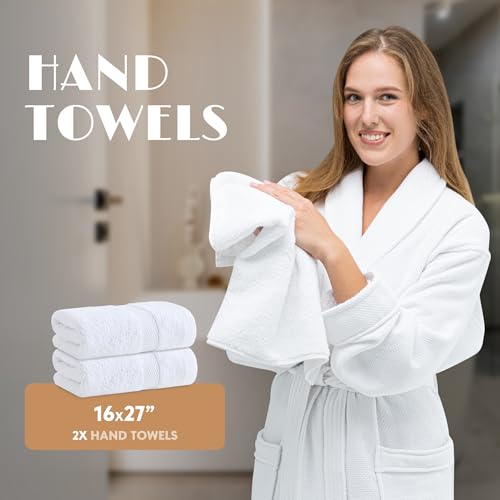 White Bath Towel Set of 6 (White / Bath Towel Set)