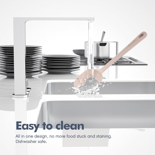 5 Pieces Silicone Spatulas Set (Beige / 5 pieces)