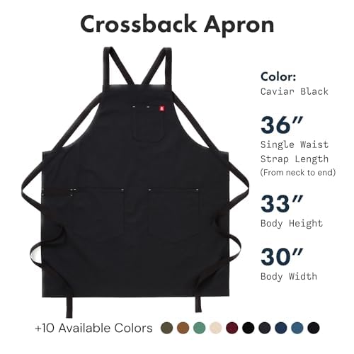 Crossback Chef Apron (Caviar)