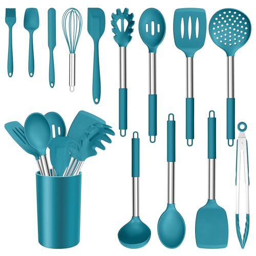 14 Pieces Silicone Cooking Utensils Set (Blue)