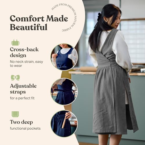 Everyday Linen Cross (Stone Gray)