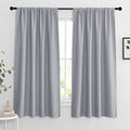 Blackout Curtains for Bedroom Living Room Nursery 63 inches Long (Silver Grey / 42"W x 63"L (Pack of 2))