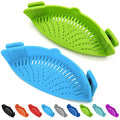 Clip on Kitchen Food Strainer for Spaghetti (Blue, Green)