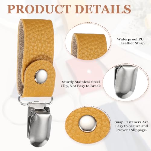 4 Pcs Towel Ring Holder with Clip (Orange)