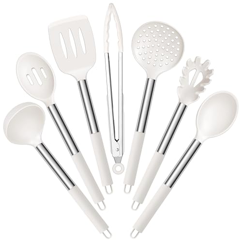 Silicone Cooking Utensils Set (White)
