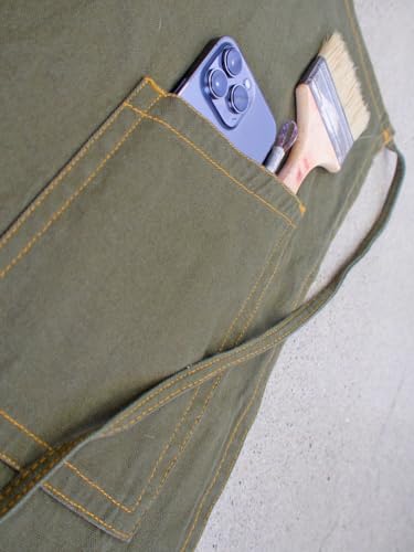 OLIVE GREEN the original split apron for potters (Olive Green)
